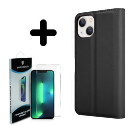 Shieldcase 14 wallet case (zwart) + Screenprotector - Batch 1 (05-2023)