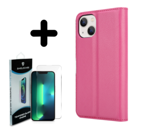 Shieldcase 14 wallet case (roze)   + Screenprotector - Batch 1 (05-2023)