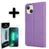 Shieldcase ShieldCase geschikt voor iPhone 14 wallet case (paars) + ShieldCase screenprotector - beschermglas iPhone bescherming - iPhone case bescherm hoesje + Screenprotector Shieldcase ShieldCase geschikt voor iPhone 14 wallet case (paars) + ShieldCase screenprotector - beschermglas iPhone bescherming - iPhone case bescherm hoesje + Screenprotector
