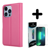 Shieldcase 14 Pro wallet case (roze)   + Screenprotector - Batch 1 (05-2023)