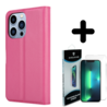 Shieldcase ShieldCase geschikt voor iPhone 14 Pro Max wallet case (roze) + ShieldCase screenprotector - beschermglas iPhone bescherming - iPhone case bescherm hoesje + Screenprotector Shieldcase ShieldCase geschikt voor iPhone 14 Pro Max wallet case (roze) + ShieldCase screenprotector - beschermglas iPhone bescherming - iPhone case bescherm hoesje + Screenprotector