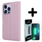 Shieldcase 14 Pro wallet case (lichtroze)  + Screenprotector - Batch 1 (05-2023)