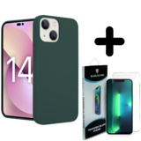 Shieldcase 14 silicone case (donkergroen) + Screenprotector - Batch 1 (05-2023)
