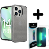 Shieldcase 14 Pro TPU Glitter case (zwart) + Screenprotector - Batch 1 (05-2023)