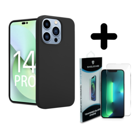 Shieldcase 14 Pro silicone case (zwart) + Screenprotector - Batch 1 (05-2023)