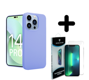 Shieldcase 14 Pro silicone case (paars) + Screenprotector - Batch 1 (05-2023)