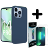 Shieldcase ShieldCase geschikt voor iPhone 14 Pro silicone case (donkerblauw) + ShieldCase screenprotector - beschermglas iPhone bescherming - iPhone case bescherm hoesje + Screenprotector Shieldcase ShieldCase geschikt voor iPhone 14 Pro silicone case (donkerblauw) + ShieldCase screenprotector - beschermglas iPhone bescherming - iPhone case bescherm hoesje + Screenprotector