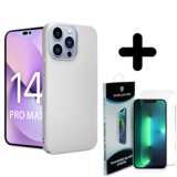Shieldcase 14 Pro Max ultra thin case (zilver) + Screenprotector - Batch 1 (05-2023)