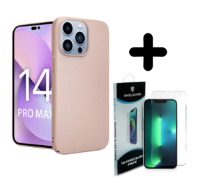 Shieldcase 14 Pro Max ultra thin case (rosÃƒÂ© goud) + Screenprotector - Batch 1 (05-2023)