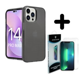 Shieldcase 14 Pro Max TPU case (zwart) + Screenprotector - Batch 1 (05-2023)