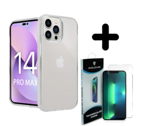 Shieldcase 14 Pro Max TPU case (transparant) + Screenprotector - Batch 1 (05-2023)