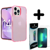 Shieldcase 14 Pro Max TPU case (roze) + Screenprotector - Batch 1 (05-2023)