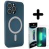 Shieldcase ShieldCase geschikt voor iPhone 14 Pro Max Magsafe hoesje siliconen zijde (blauw) + ShieldCase screenprotector - beschermglas iPhone bescherming - iPhone case bescherm hoesje + Screenprotector Shieldcase ShieldCase geschikt voor iPhone 14 Pro Max Magsafe hoesje siliconen zijde (blauw) + ShieldCase screenprotector - beschermglas iPhone bescherming - iPhone case bescherm hoesje + Screenprotector