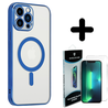 Shieldcase ShieldCase geschikt voor iPhone 14 Pro hoesje transparant Magsafe metal coating (donkerblauw) + ShieldCase screenprotector - beschermglas iPhone bescherming - iPhone case bescherm hoesje + Screenprotector Shieldcase ShieldCase geschikt voor iPhone 14 Pro hoesje transparant Magsafe metal coating (donkerblauw) + ShieldCase screenprotector - beschermglas iPhone bescherming - iPhone case bescherm hoesje + Screenprotector