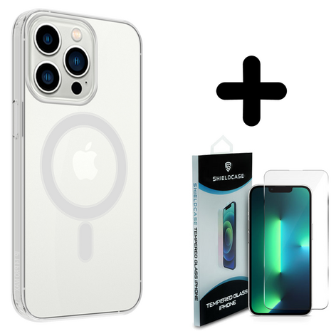 Shieldcase ShieldCase geschikt voor iPhone 14 Pro MagSafe hoesje (transparant) + ShieldCase screenprotector - beschermglas iPhone bescherming - iPhone case bescherm hoesje + Screenprotector Shieldcase ShieldCase geschikt voor iPhone 14 Pro MagSafe hoesje (transparant) + ShieldCase screenprotector - beschermglas iPhone bescherming - iPhone case bescherm hoesje + Screenprotector