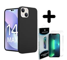 Shieldcase 14 Plus silicone case (zwart) + Screenprotector - Batch 1 (05-2023)