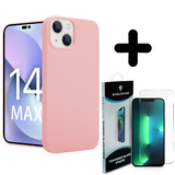 Shieldcase 14 Plus silicone case (roze) + Screenprotector - Batch 1 (05-2023)