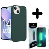 Shieldcase 14 Plus silicone case (donkergroen) + Screenprotector - Batch 1 (05-2023)