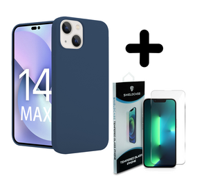 Shieldcase 14 Plus silicone case (donkerblauw) + Screenprotector - Batch 1 (05-2023)