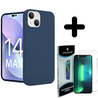 Shieldcase ShieldCase geschikt voor iPhone 14 Plus silicone case (donkerblauw) + ShieldCase screenprotector - beschermglas iPhone bescherming - iPhone case bescherm hoesje + Screenprotector Shieldcase ShieldCase geschikt voor iPhone 14 Plus silicone case (donkerblauw) + ShieldCase screenprotector - beschermglas iPhone bescherming - iPhone case bescherm hoesje + Screenprotector