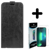 Shieldcase ShieldCase geschikt voor iPhone 14 Plus Flip case zwart leer + ShieldCase screenprotector - beschermglas iPhone bescherming - iPhone case bescherm hoesje + Screenprotector Shieldcase ShieldCase geschikt voor iPhone 14 Plus Flip case zwart leer + ShieldCase screenprotector - beschermglas iPhone bescherming - iPhone case bescherm hoesje + Screenprotector