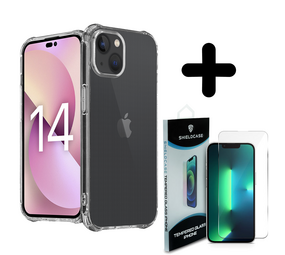 Shieldcase 14 Anti-Yellowing TPU shock case (transparant) + Screenprotector - Batch 1 (05-2023)