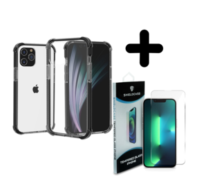 Shieldcase Bumper shock case 14 Pro (zwart) + Screenprotector - Batch 1 (05-2023)