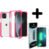 Shieldcase Bumper shock case 14 Pro (roze) + Screenprotector - Batch 1 (05-2023)