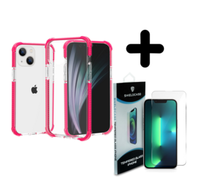 Shieldcase Bumper shock case 14 Plus (roze) + Screenprotector - Batch 1 (05-2023)