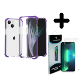 Shieldcase Bumper shock case 14 (paars) + Screenprotector - Batch 1 (05-2023)