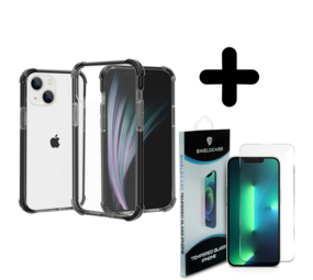 Shieldcase Bumper shock case 14 (zwart) + Screenprotector - Batch 1 (05-2023)