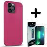 Coverzs Coverzs Solid silicone case geschikt voor iPhone 14 Pro Max (rosé) + ShieldCase screenprotector - beschermglas iPhone bescherming - iPhone case bescherm hoesje + Screenprotector Coverzs Coverzs Solid silicone case geschikt voor iPhone 14 Pro Max (rosé) + ShieldCase screenprotector - beschermglas iPhone bescherming - iPhone case bescherm hoesje + Screenprotector