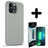 Coverzs Coverzs Solid silicone case geschikt voor iPhone 14 Pro Max (grijs) + ShieldCase screenprotector - beschermglas iPhone bescherming - iPhone case bescherm hoesje + Screenprotector Coverzs Coverzs Solid silicone case geschikt voor iPhone 14 Pro Max (grijs) + ShieldCase screenprotector - beschermglas iPhone bescherming - iPhone case bescherm hoesje + Screenprotector