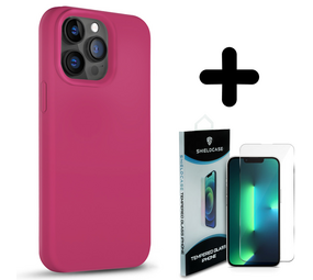 Coverzs Solid silicone case 14 Pro (rosÃƒÂ©) + Screenprotector - Batch 1 (05-2023)
