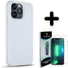 Coverzs Coverzs Solid silicone case geschikt voor iPhone 14 Pro (pastelblauw) + ShieldCase screenprotector - beschermglas iPhone bescherming - iPhone case bescherm hoesje + Screenprotector Coverzs Coverzs Solid silicone case geschikt voor iPhone 14 Pro (pastelblauw) + ShieldCase screenprotector - beschermglas iPhone bescherming - iPhone case bescherm hoesje + Screenprotector
