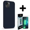 Coverzs Coverzs Solid silicone case geschikt voor iPhone 14 Plus (blauw) + ShieldCase screenprotector - beschermglas iPhone bescherming - iPhone case bescherm hoesje + Screenprotector Coverzs Coverzs Solid silicone case geschikt voor iPhone 14 Plus (blauw) + ShieldCase screenprotector - beschermglas iPhone bescherming - iPhone case bescherm hoesje + Screenprotector