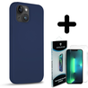 Coverzs Coverzs Solid silicone case geschikt voor iPhone 14 (marine blauw) + ShieldCase screenprotector - beschermglas iPhone bescherming - iPhone case bescherm hoesje + Screenprotector Coverzs Coverzs Solid silicone case geschikt voor iPhone 14 (marine blauw) + ShieldCase screenprotector - beschermglas iPhone bescherming - iPhone case bescherm hoesje + Screenprotector