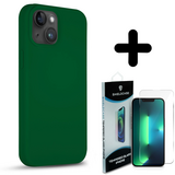 Coverzs Solid silicone case 14 (groen) + Screenprotector - Batch 1 (05-2023)