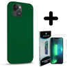 Coverzs Coverzs Solid silicone case geschikt voor iPhone 14 (groen) + ShieldCase screenprotector - beschermglas iPhone bescherming - iPhone case bescherm hoesje + Screenprotector Coverzs Coverzs Solid silicone case geschikt voor iPhone 14 (groen) + ShieldCase screenprotector - beschermglas iPhone bescherming - iPhone case bescherm hoesje + Screenprotector