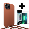Coverzs Coverzs Silicone case met koord geschikt voor iPhone 14 Pro Max (bruin) + ShieldCase screenprotector - beschermglas iPhone bescherming - iPhone case bescherm hoesje + Screenprotector Coverzs Coverzs Silicone case met koord geschikt voor iPhone 14 Pro Max (bruin) + ShieldCase screenprotector - beschermglas iPhone bescherming - iPhone case bescherm hoesje + Screenprotector