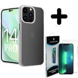 Coverzs Luxe Shock case 14 Pro (transparant) + Screenprotector - Batch 1 (05-2023)