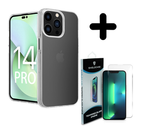 Coverzs Luxe Shock case 14 Pro (transparant) + Screenprotector - Batch 1 (05-2023)