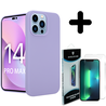 Coverzs Coverzs Luxe Liquid Silicone case geschikt voor iPhone 14 Pro Max (paars) + ShieldCase screenprotector - beschermglas iPhone bescherming - iPhone case bescherm hoesje + Screenprotector Coverzs Coverzs Luxe Liquid Silicone case geschikt voor iPhone 14 Pro Max (paars) + ShieldCase screenprotector - beschermglas iPhone bescherming - iPhone case bescherm hoesje + Screenprotector