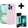 Coverzs Coverzs Luxe Liquid Silicone case geschikt voor iPhone 14 Pro (roze) + ShieldCase screenprotector - beschermglas iPhone bescherming - iPhone case bescherm hoesje + Screenprotector Coverzs Coverzs Luxe Liquid Silicone case geschikt voor iPhone 14 Pro (roze) + ShieldCase screenprotector - beschermglas iPhone bescherming - iPhone case bescherm hoesje + Screenprotector