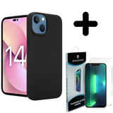 Coverzs Luxe Liquid Silicone case 14 Plus (zwart) + Screenprotector - Batch 1 (05-2023)