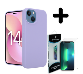 Coverzs Luxe Liquid Silicone case 14 Plus (paars) + Screenprotector - Batch 1 (05-2023)