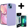 Coverzs Coverzs Luxe Liquid Silicone case geschikt voor iPhone 14 Plus (paars) + ShieldCase screenprotector - beschermglas iPhone bescherming - iPhone case bescherm hoesje + Screenprotector Coverzs Coverzs Luxe Liquid Silicone case geschikt voor iPhone 14 Plus (paars) + ShieldCase screenprotector - beschermglas iPhone bescherming - iPhone case bescherm hoesje + Screenprotector