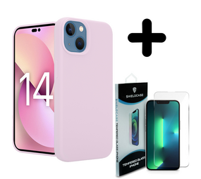 Coverzs Luxe Liquid Silicone case 14 (roze) + Screenprotector - Batch 1 (05-2023)