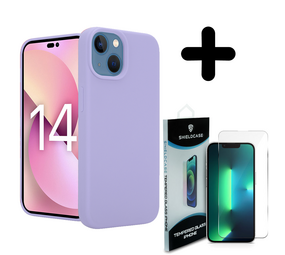 Coverzs Luxe Liquid Silicone case 14 (paars) + Screenprotector - Batch 1 (05-2023)