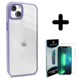 Coverzs 14 Plus solid bumper hoesje mat (paars) + Screenprotector - Batch 1 (05-2023)